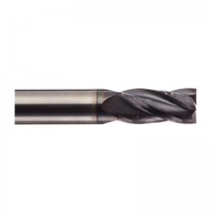 Solid Premium Carbide End Mill, ALTiN Coated, 4 Flute, 3/16