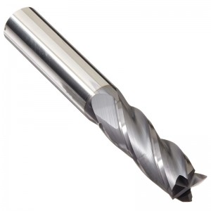 Solid Carbide End Mill, AlTiN Coated, 4 Flute, 3/8