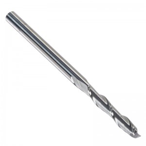 Premium Solid Carbide End Mill, Extra Long, 2 Flute, 1/4