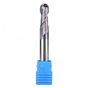 Ball Nose Carbide End Mill CNC Cutter Router Bits Double Flute Spiral Milling Tool 3/8 inch Shank with 3 inch OVL