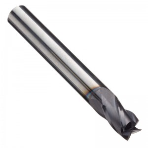 Carbide Square Nose End Mill, Metric, AlTiN Finish, Roughing and Finishing Cut, 30 Degree Helix, 4 Flutes, 39mm Overall Length, 3mm Cutting Diameter, 3.000mm Shank Diameter