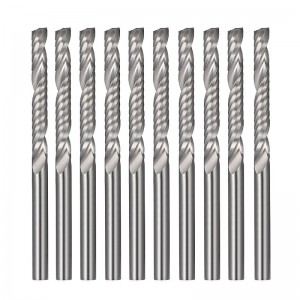CNC Router Bits, 1/8” Single Flute End Mill Cutter for Wood, Nylon, Resin, ABS, Acrylic, PVC, MDF