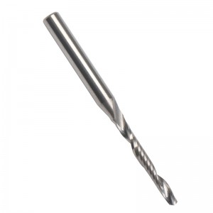 Single Flute End Mill, High Precision Aluminum Cutting Carbide Router End Mills 1/8