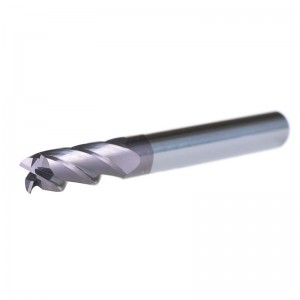4 Flutes CNC End Mill, Square Nose 1/4 inch shank diameter, 2-1/2 inch Long Overall, Spiral Router Bit with Coated